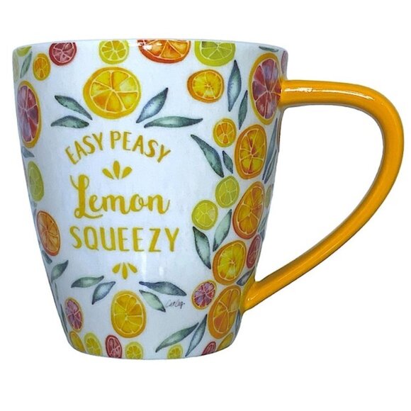 Lang Cat Coq Gift Mug with Reusable Gift Box Lemon Theme Floral Large 17 OZ - Picture 2 of 16